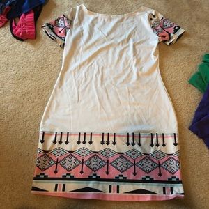 Dress with tribal design.